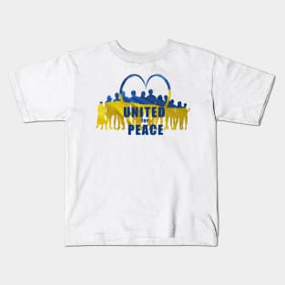 United for Peace, Stand with Ukraine Kids T-Shirt